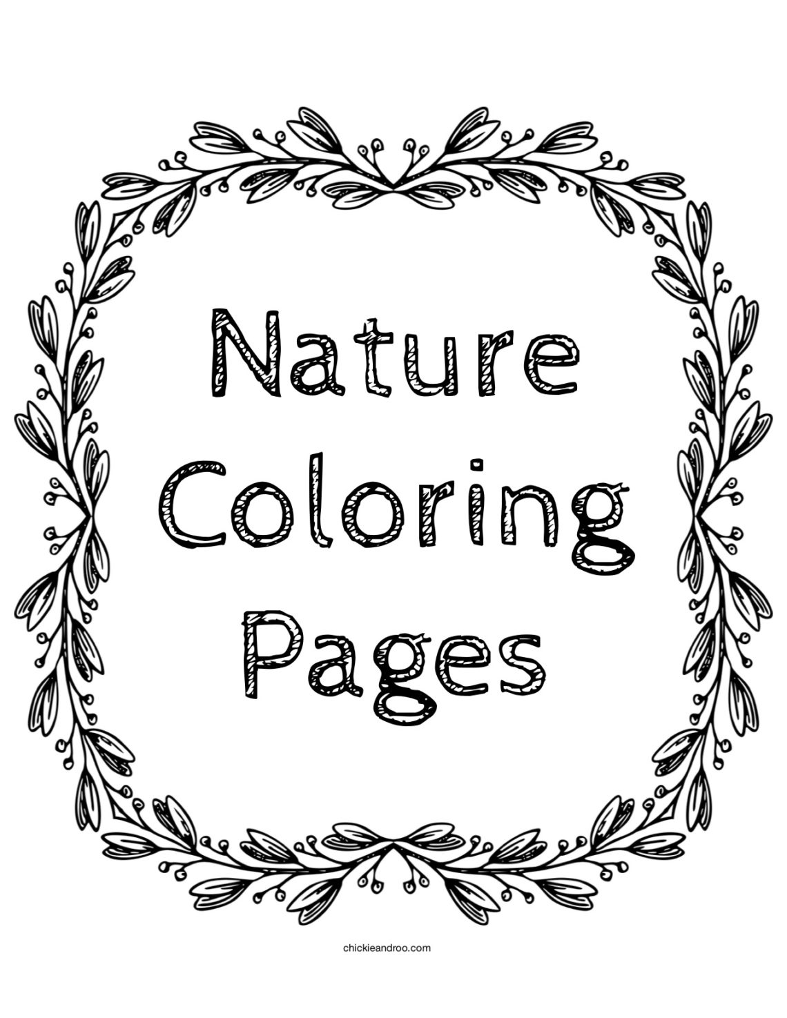 Nature Coloring Book - Chickie & Roo Homeschool