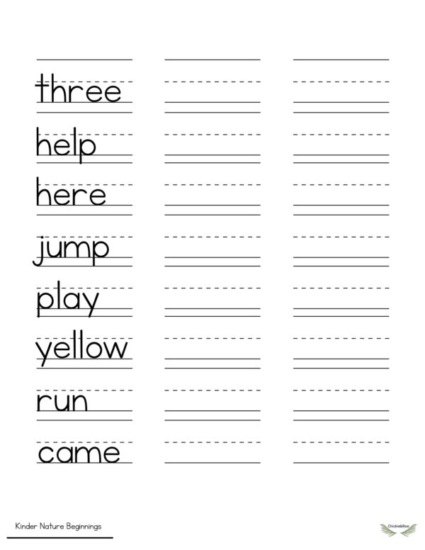 Kinder Nature Beginnings-Copywork Book Level A - Image 3