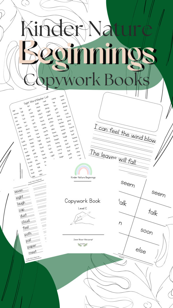 Kinder Nature Beginnings-Copywork Book Level C