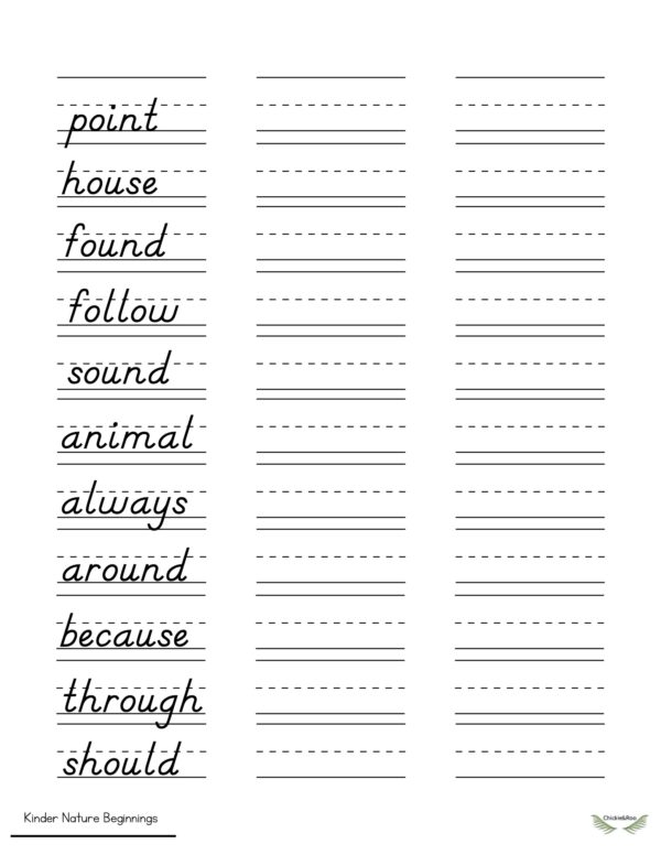 Kinder Nature Beginnings-Copywork Book Level B - Image 3